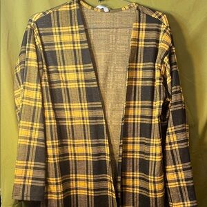 Acting Pro Muster Plaid Cardigan With Pockets